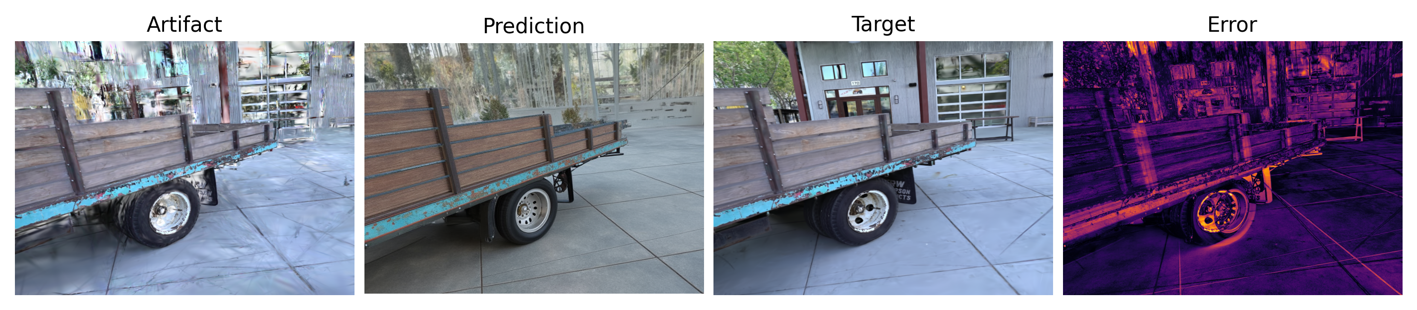 ControlNet + FLUX 1-dev: sharper textures but frame-to-frame color/lighting drift; see error map.